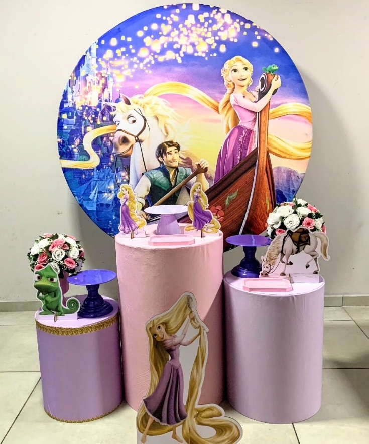 Rapunzel-Prata - D´Coração Festaria