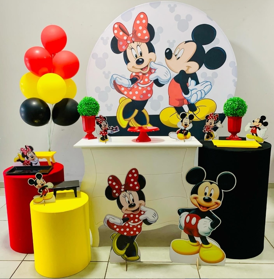 Mickey E Minnie - Ouro - D´Coração Festaria