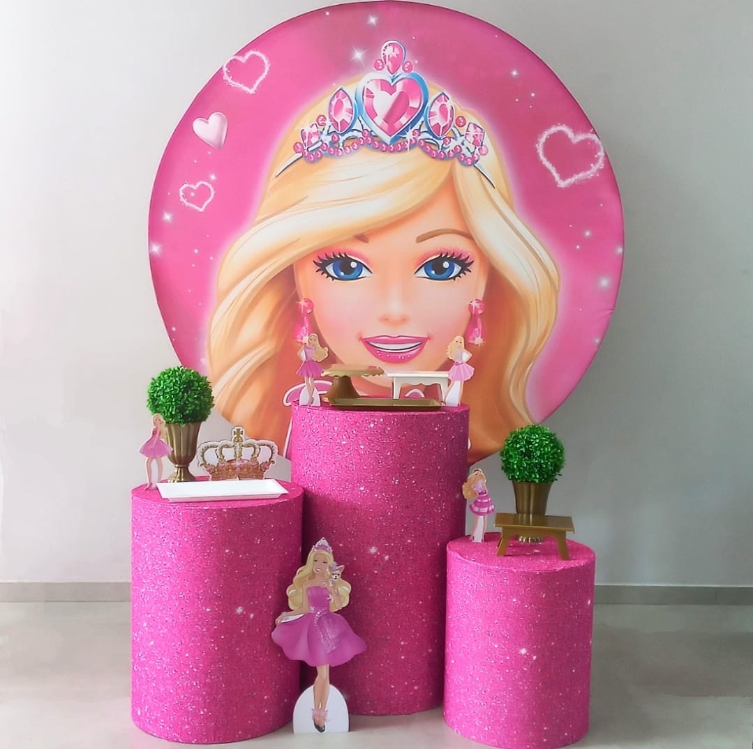 Barbie-Prata - D´Coração Festaria