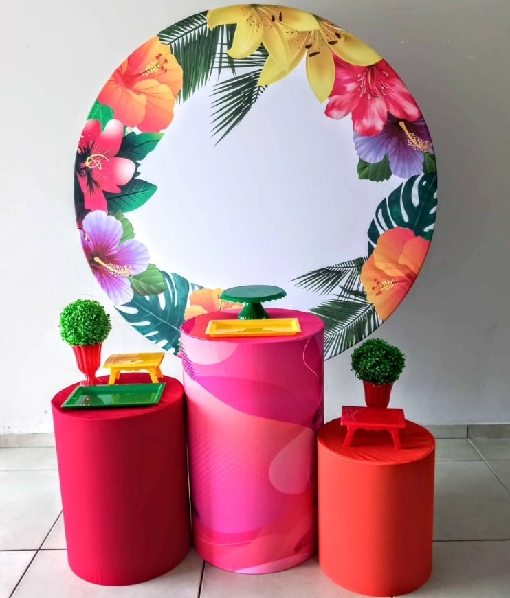 Flores Tropicais Mdf-Prata - D´Coração Festaria