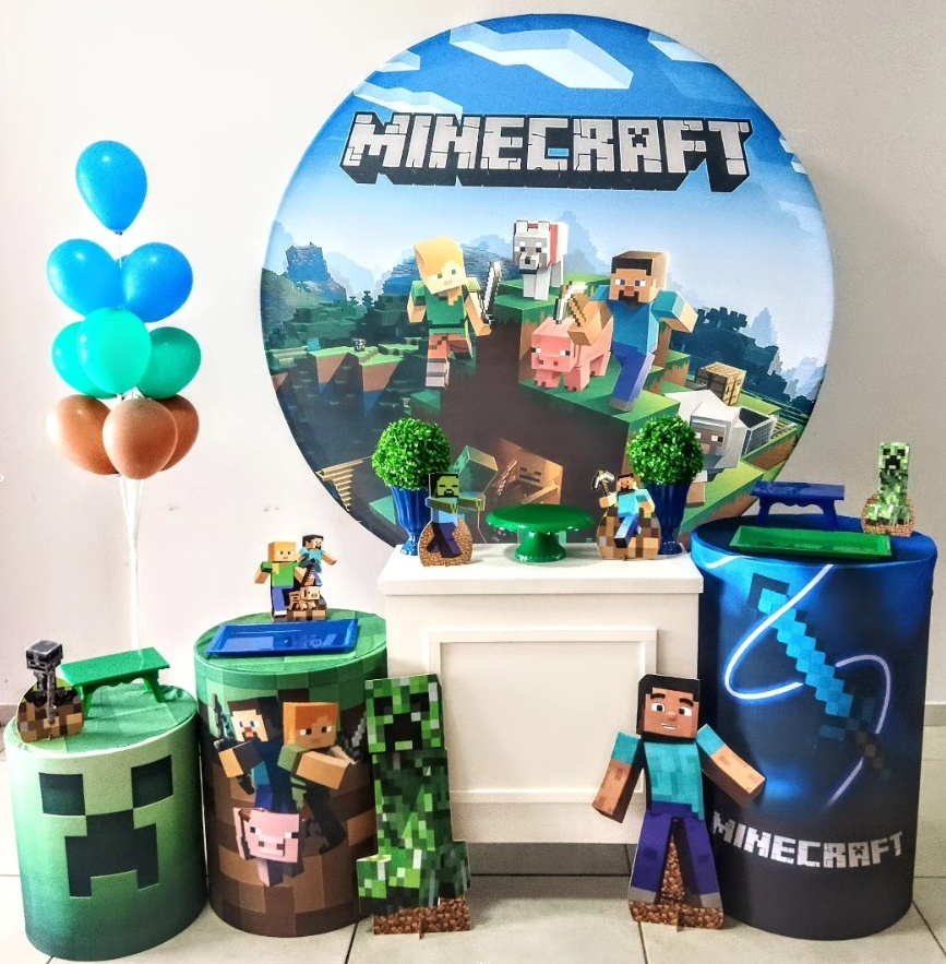 Minecraft-Ouro - D´Coração Festaria