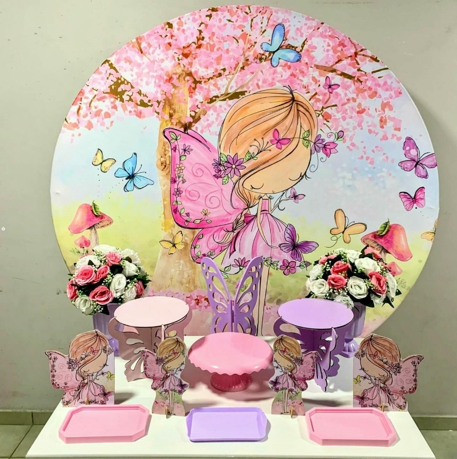 Fada Rosa -.Bronze - D´Coração Festaria