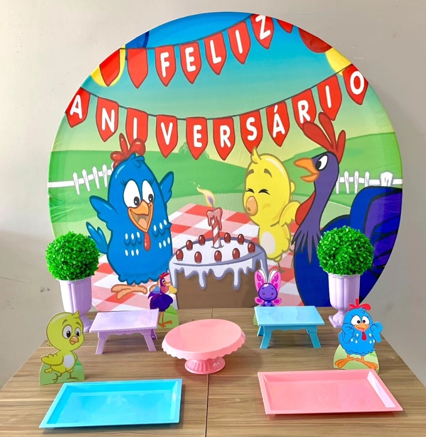 Galinha Pintadinha Menina-.Bronze - D´Coração Festaria