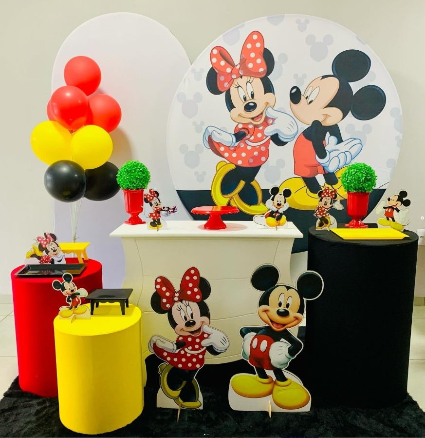Mickey E Minnie - Diamante - D´Coração Festaria