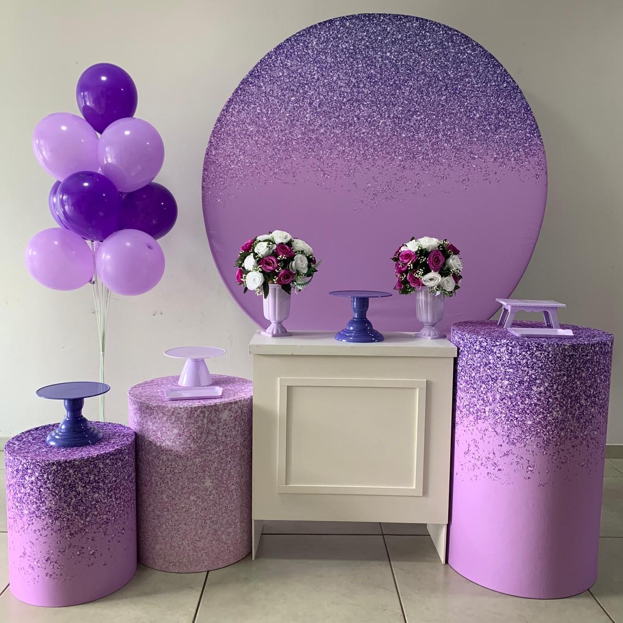 Feminino Lilas-Ouro - D´Coração Festaria