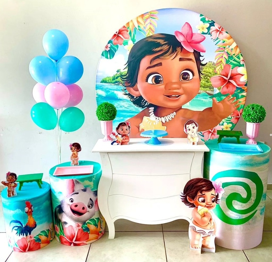 Moana Baby-Ouro - D´Coração Festaria