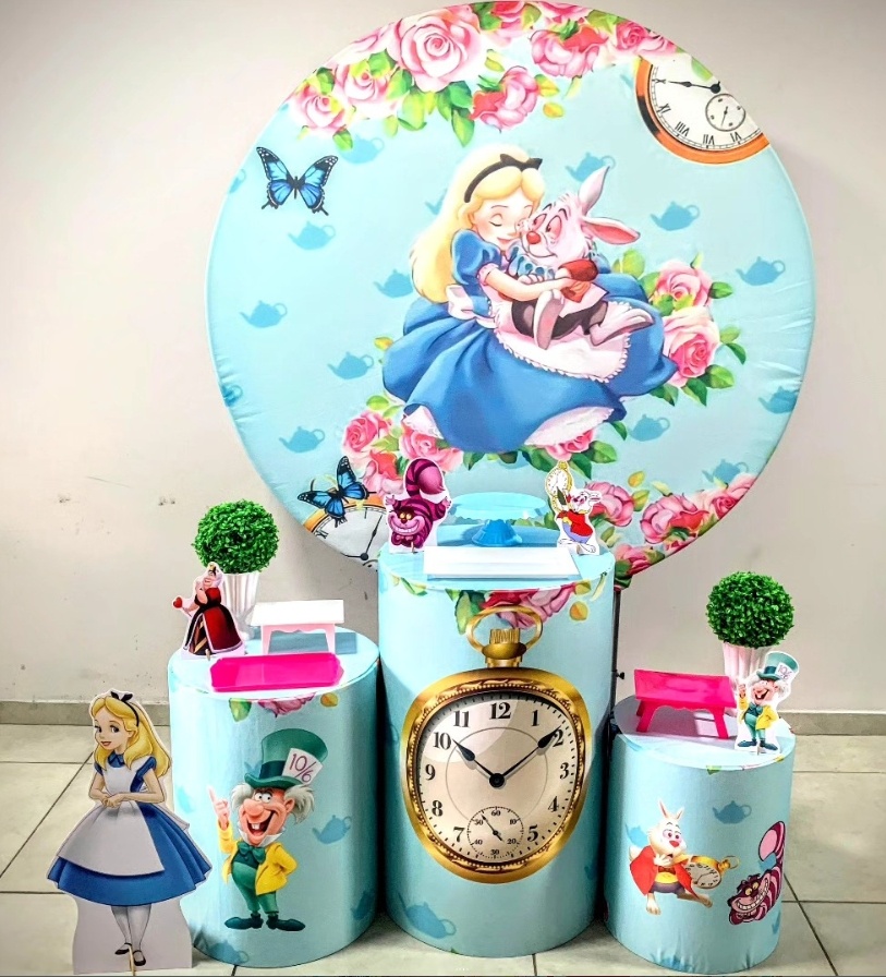 Alice No Pais das Maravilhas-Prata - D´Coração Festaria