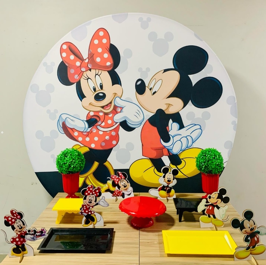 Mickey E Minnie -.Bronze - D´Coração Festaria