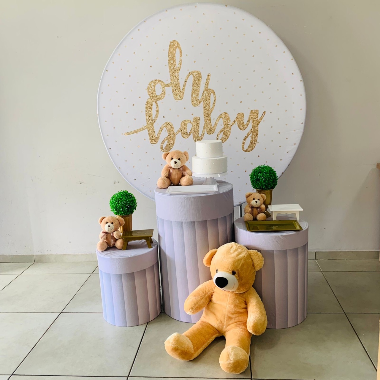 Oh Baby-Prata - D´Coração Festaria