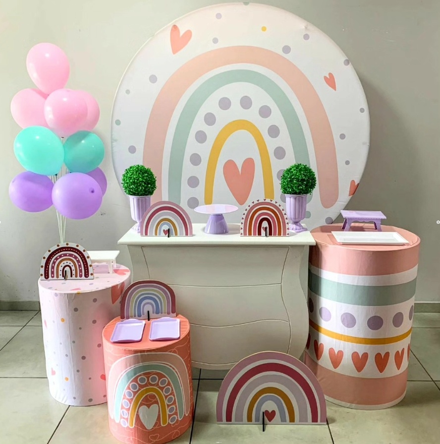 Arco Iris Boho - Ouro - D´Coração Festaria