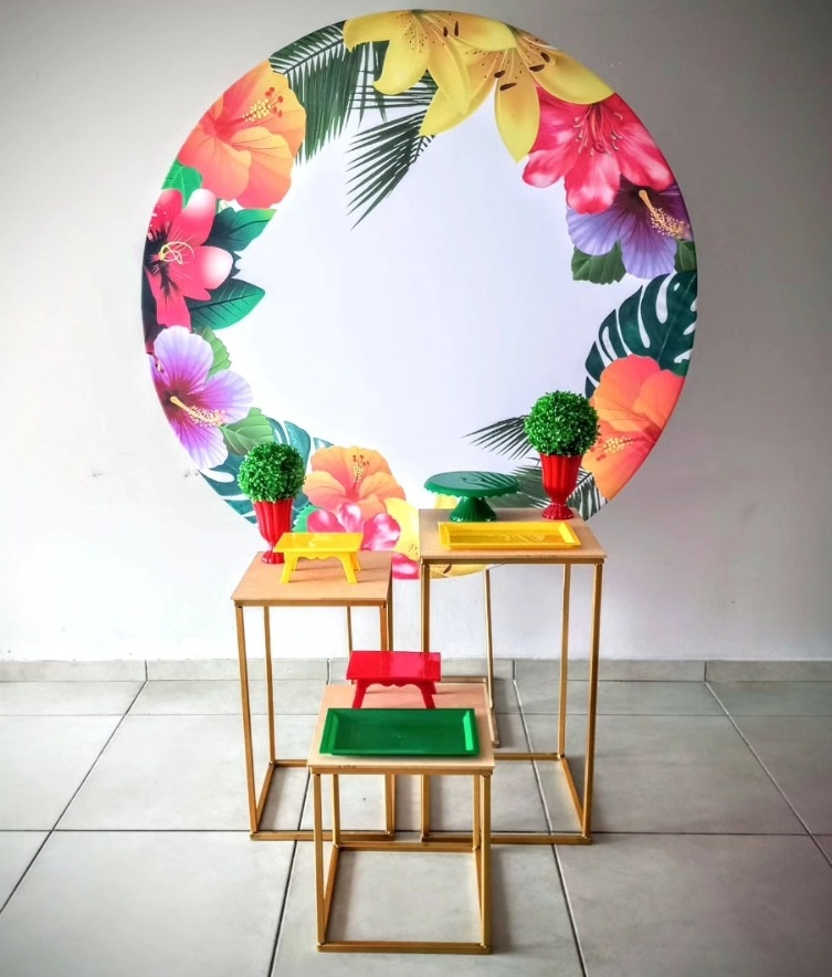 Flores Tropicais-Prata - D´Coração Festaria