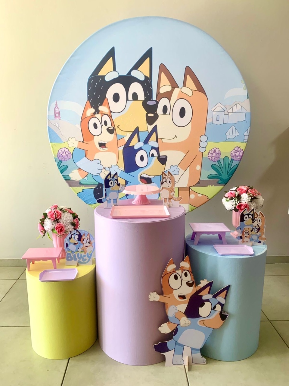 Bluey E Bingo Menina-Prata - D´Coração Festaria