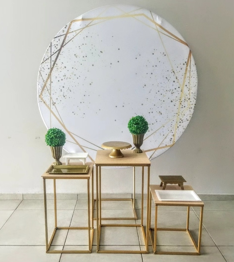 Branco E Dourado-Prata - D´Coração Festaria