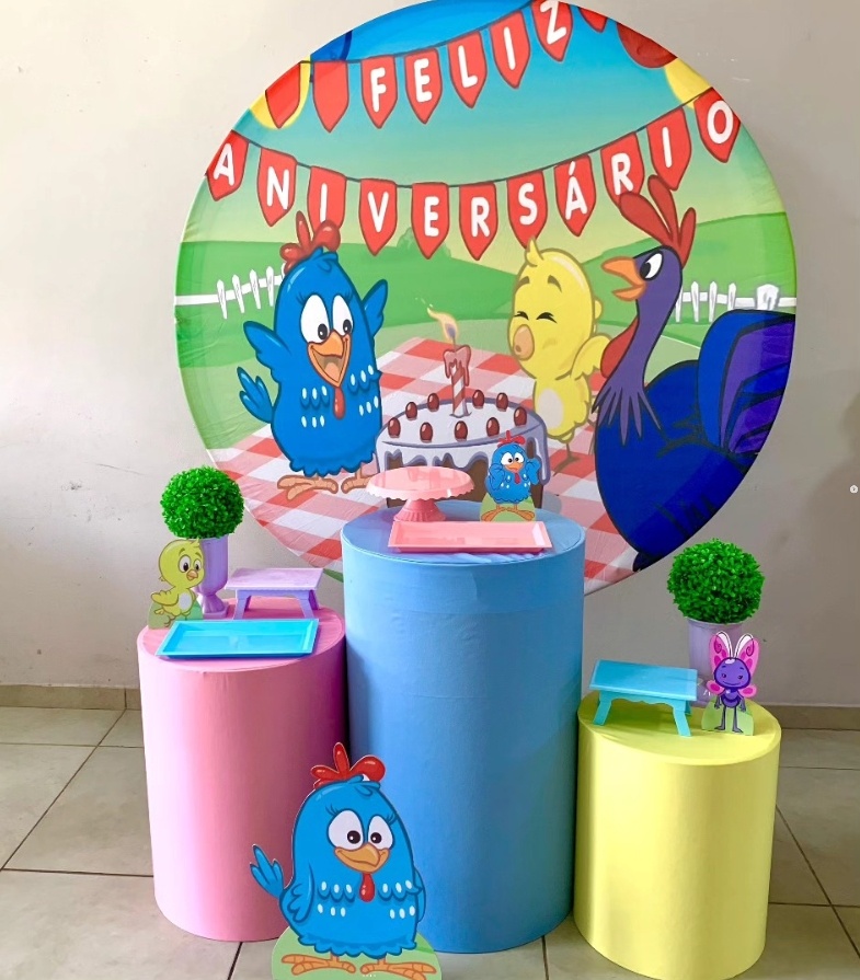 Galinha Pintadinha Menina-Prata - D´Coração Festaria