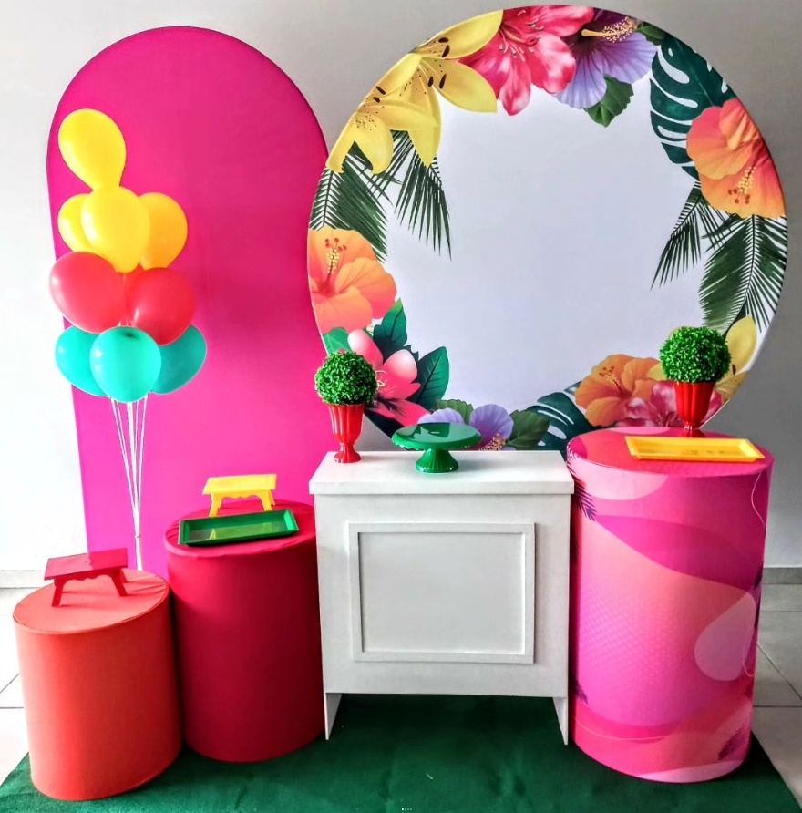 Flores Tropicais Mdf-Diamante - D´Coração Festaria