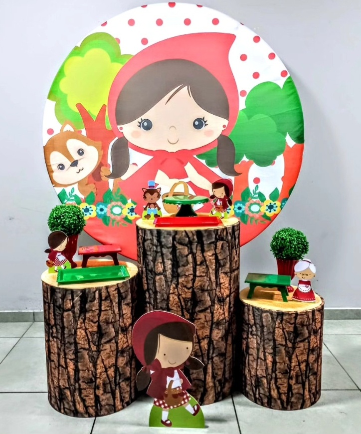 Chapéuzinho Vermelho-Prata - D´Coração Festaria