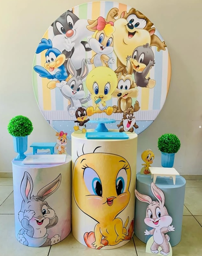 Baby Looney Tunes - Prata - D´Coração Festaria