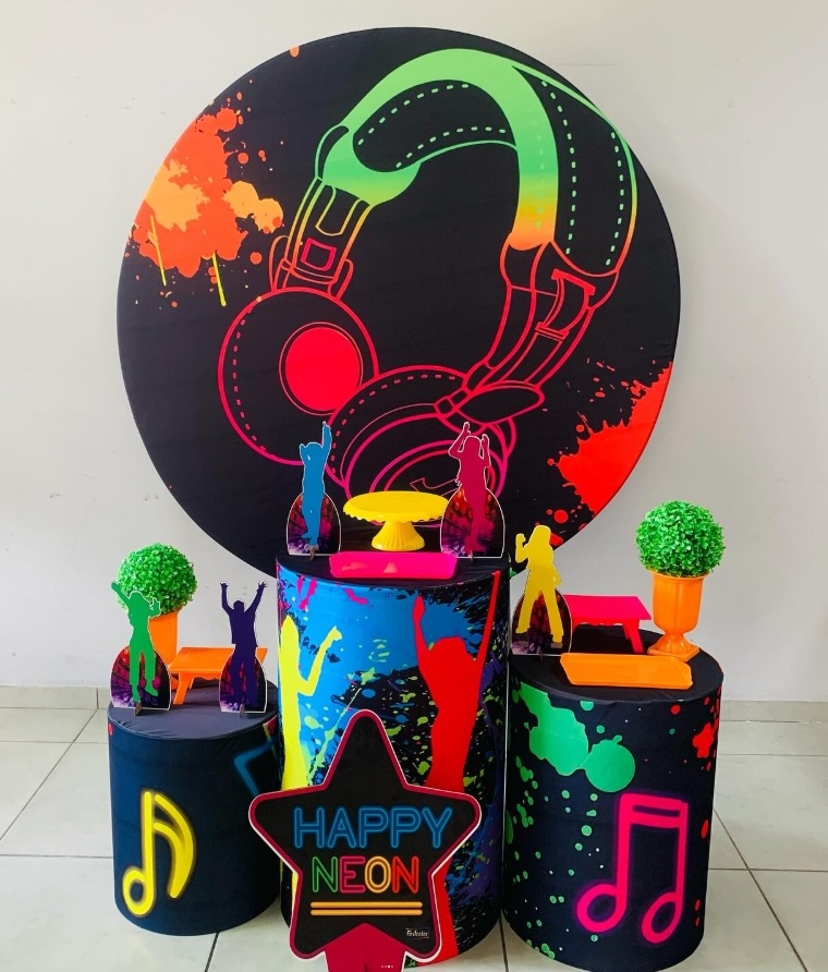 Festa Neon - Prata - D´Coração Festaria