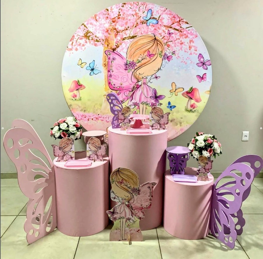 Fada Rosa - Prata - D´Coração Festaria