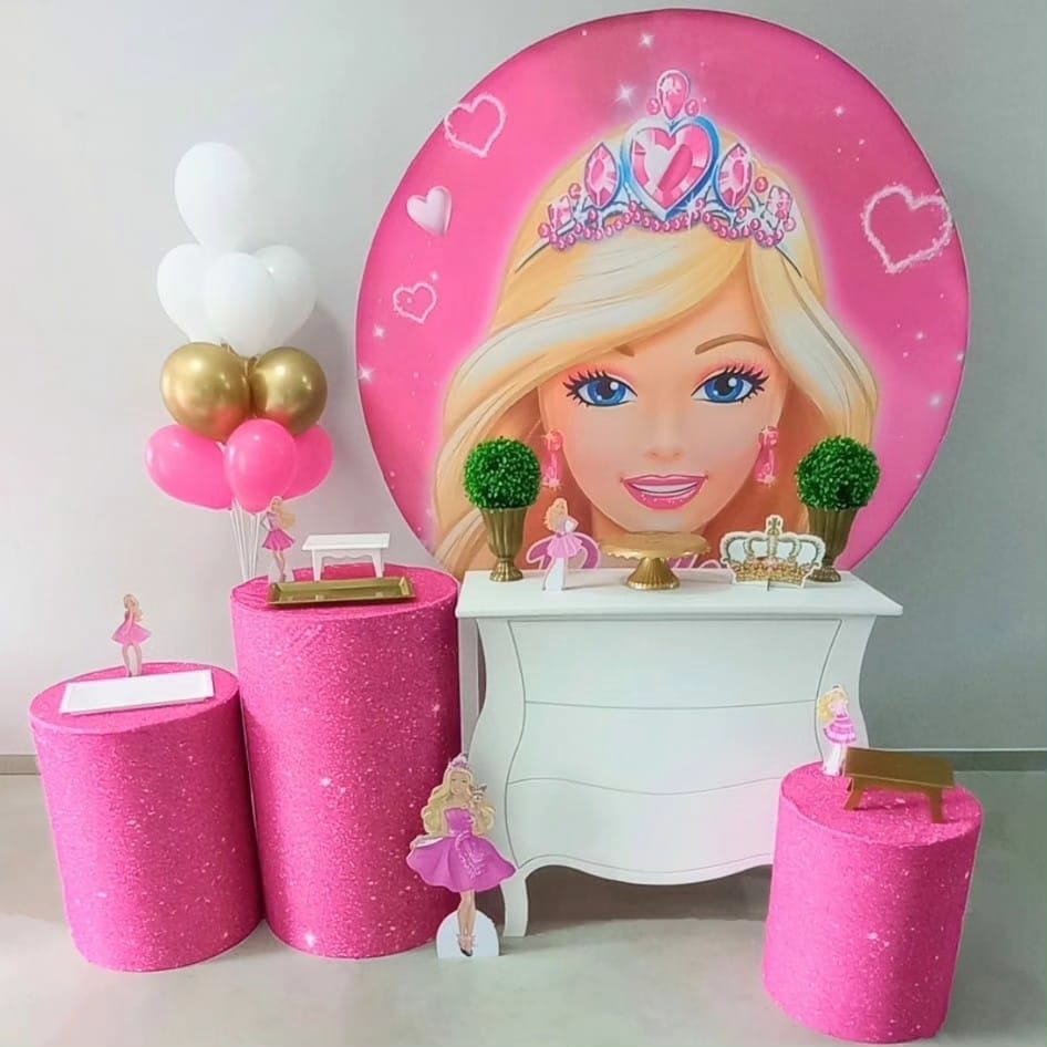 Barbie-Ouro - D´Coração Festaria