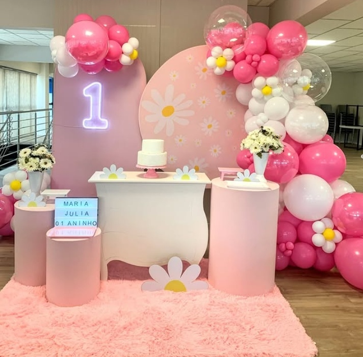 Composição Margaridas Rosas - D´Coração Festaria