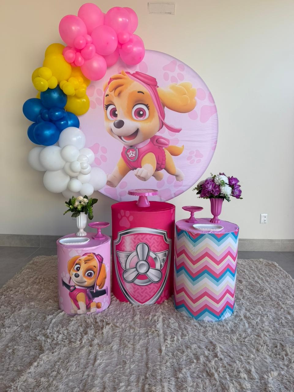Patrulha Canina Rosa Baloes - olivermartinseventos