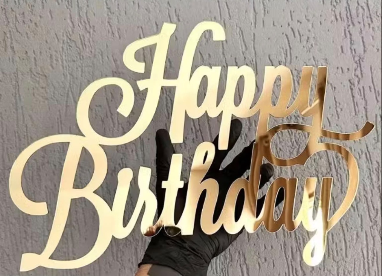 Letreiro Acrílico Happy Birthday - olivermartinseventos