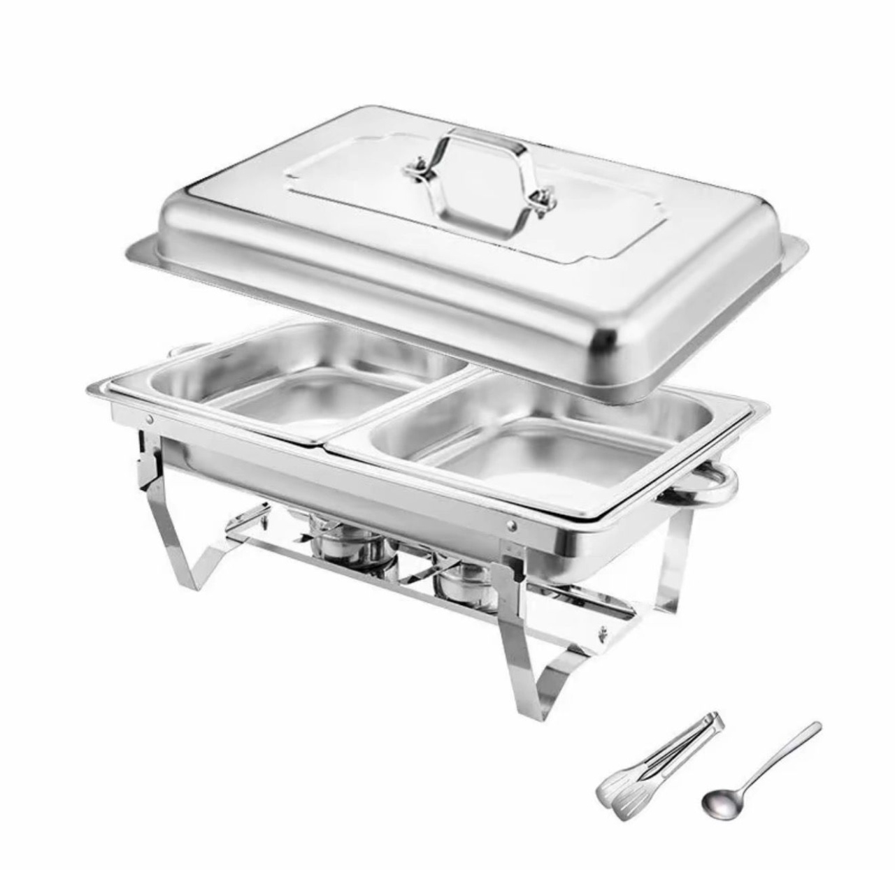 Rechaud Inox 2 Divisórias - olivermartinseventos