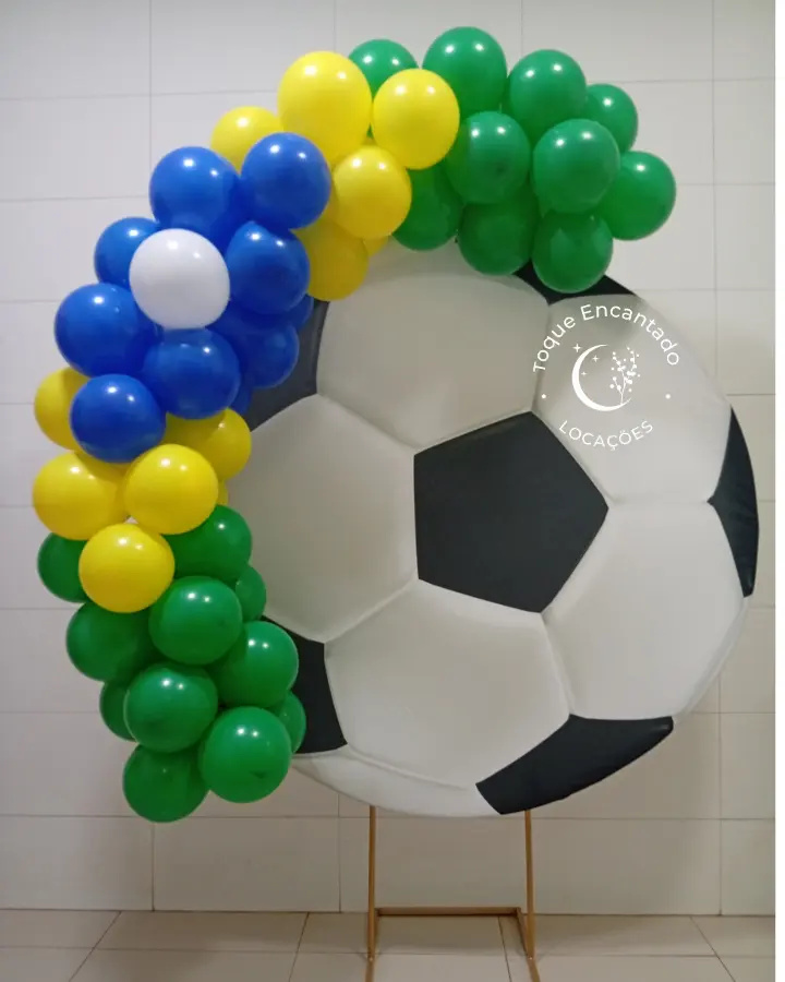 Arco de Balão Bandeira Do Brasil - Toque Encantado Locações