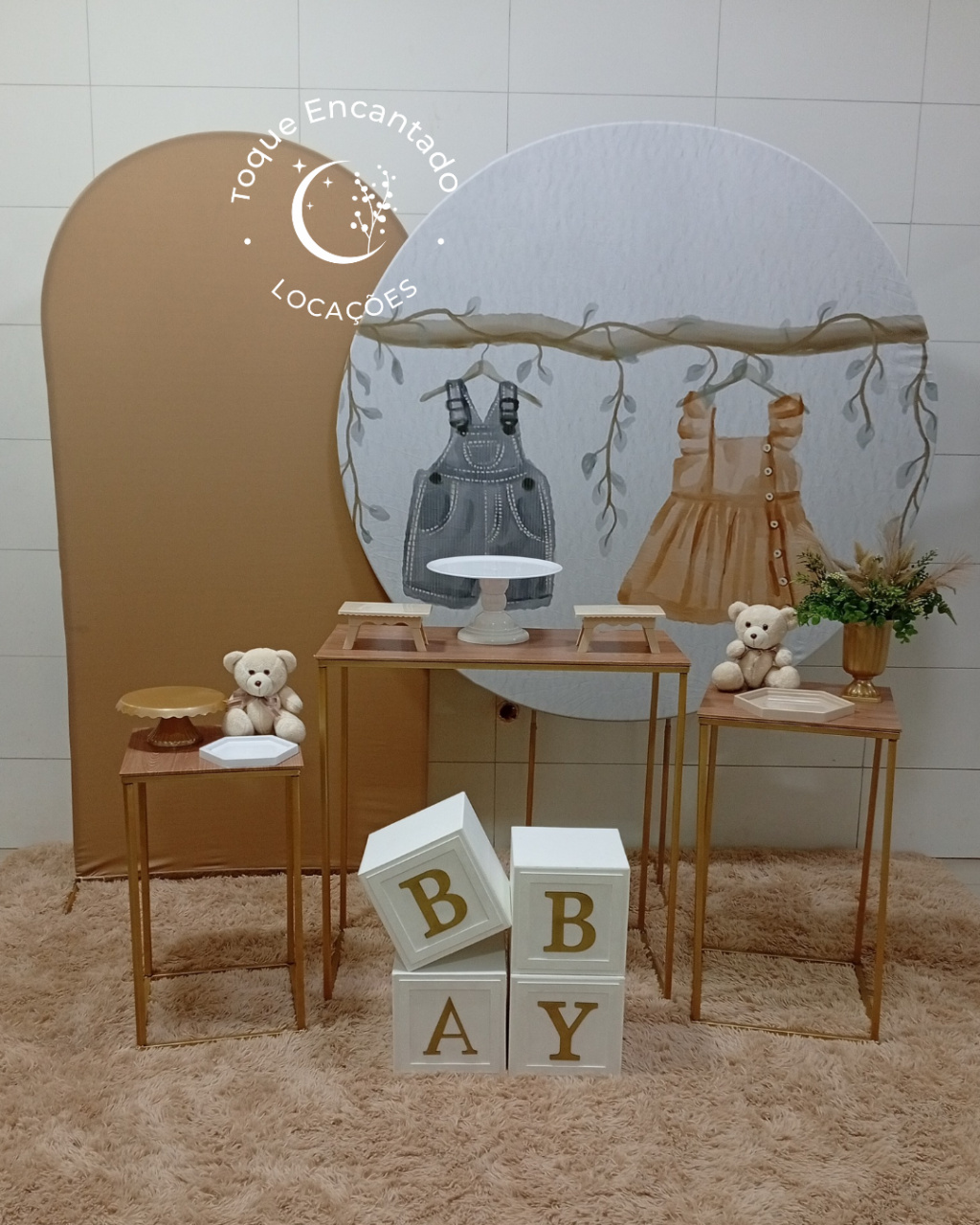 Kit Clássico 2.0 - Chá Revelação (Cubo Baby) - Toque Encantado Locações