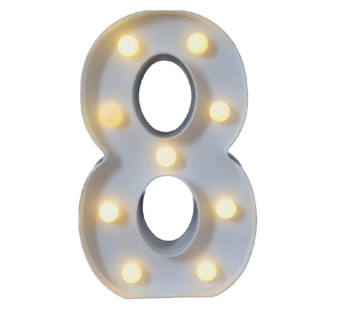 Número Led Neon 22Cm - 8 - Debora Conceição Rangel 