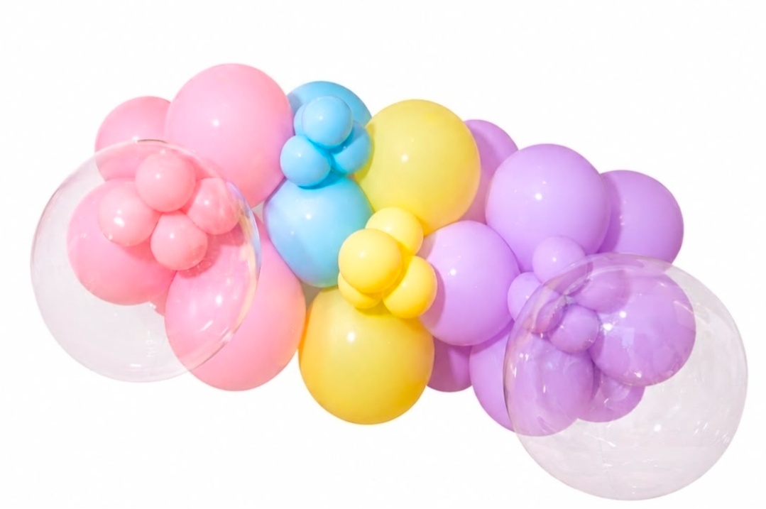 Balão Médio de Mesa 4 Cores Simples + Bubble - Debora Conceição Rangel 