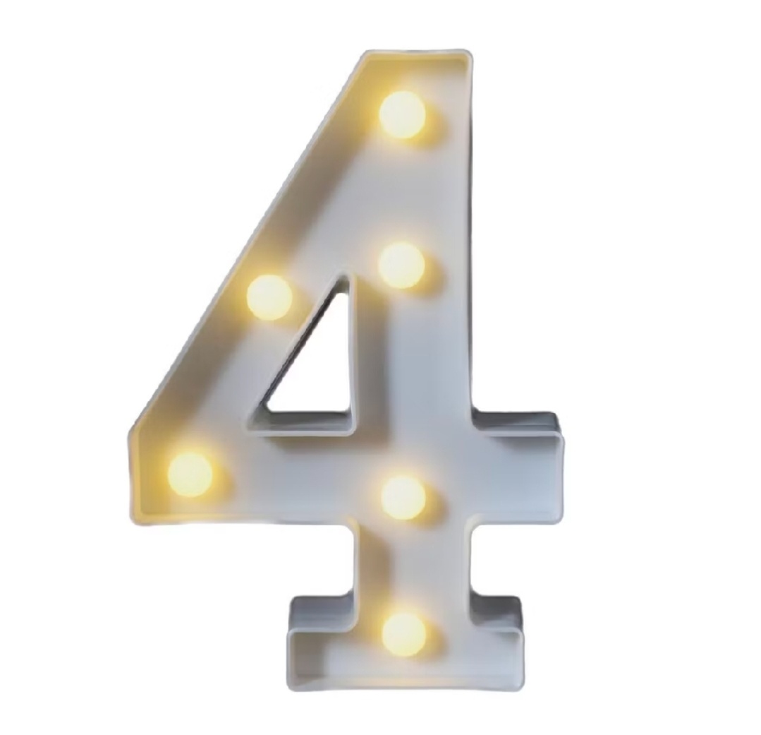 Número Led Neon 22Cm - 4 - Debora Conceição Rangel 