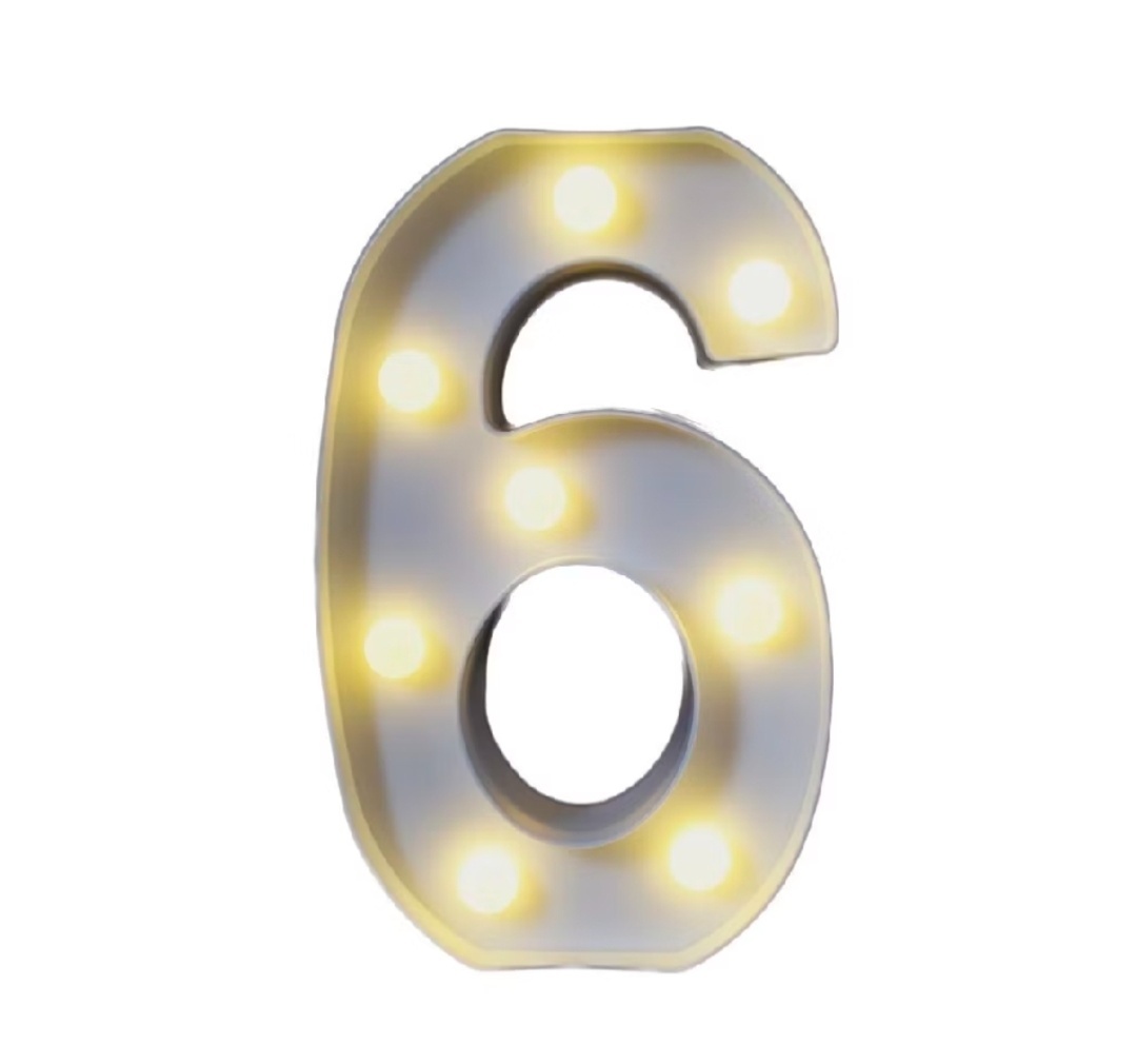 Número Led Neon 22Cm - 6 - Debora Conceição Rangel 