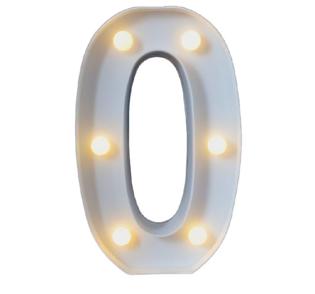 Número Led Neon 22Cm - 0 - Debora Conceição Rangel 
