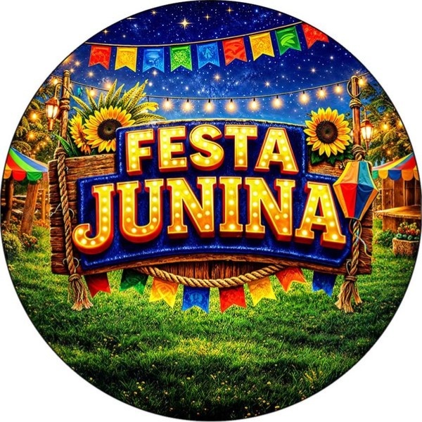 Capa Redonda 1,5 - Festa Junina - Debora Conceição Rangel 
