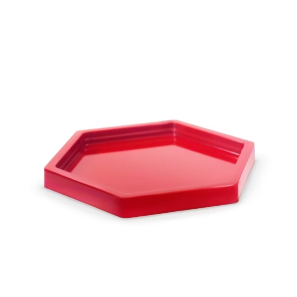 Bandeja Sextavada - Vermelho - Debora Conceição Rangel 