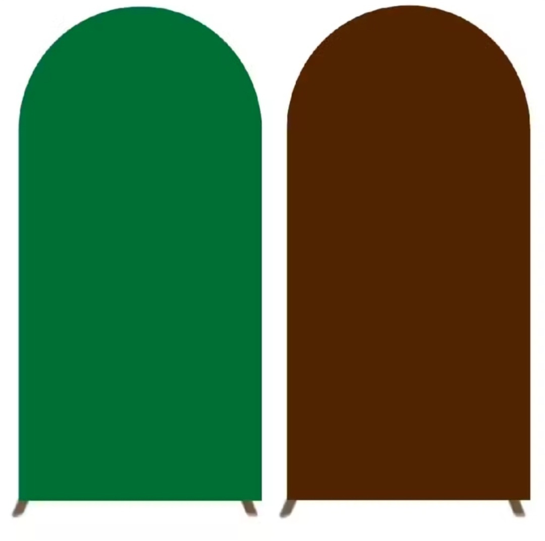 Capa Painel Romano Veste Fácil 2X1 - Verde Escuro E Marrom - Debora Conceição Rangel 