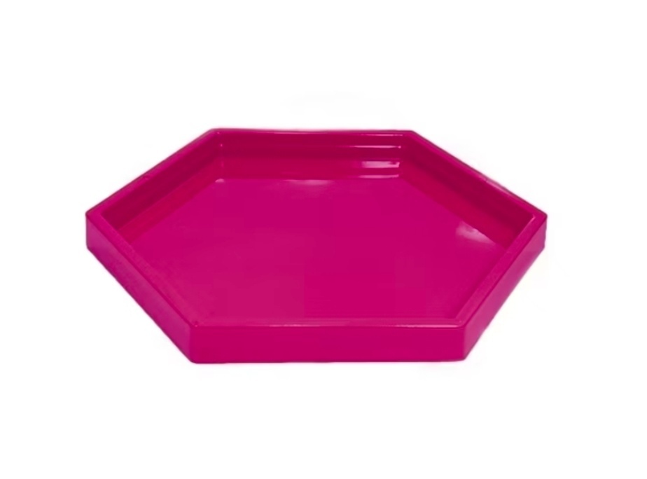 Bandeja Sextavada - Magenta - Debora Conceição Rangel 