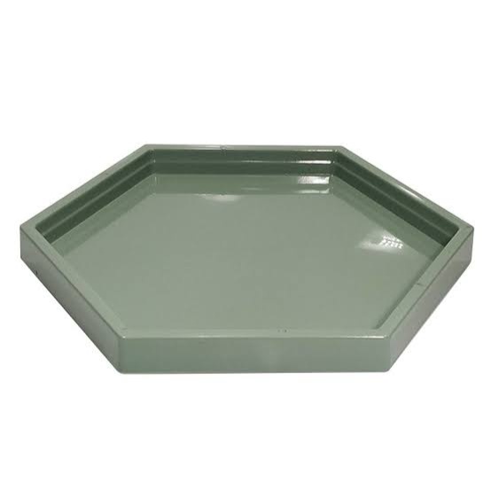 Bandeja Sextavada - Verde Menta - Debora Conceição Rangel 
