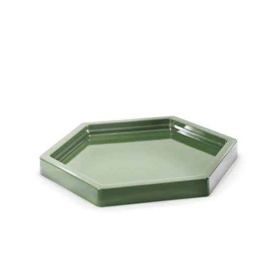 Bandeja Sextavada - Verde Oliva - Debora Conceição Rangel 