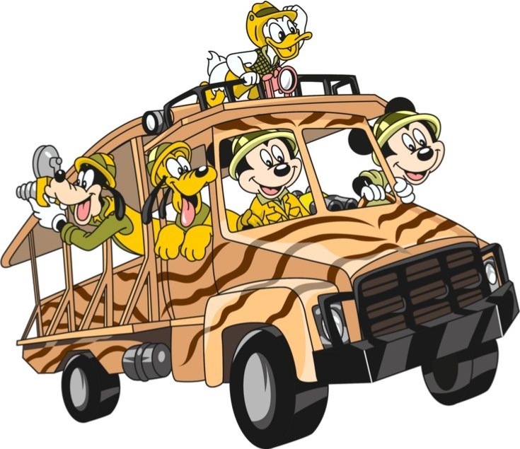 Display 10Cm - Turma Do Mickey Safari No Caminhão - Debora Conceição Rangel 