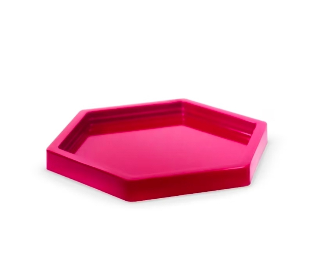 Bandeja Sextavada - Magenta - Debora Conceição Rangel 