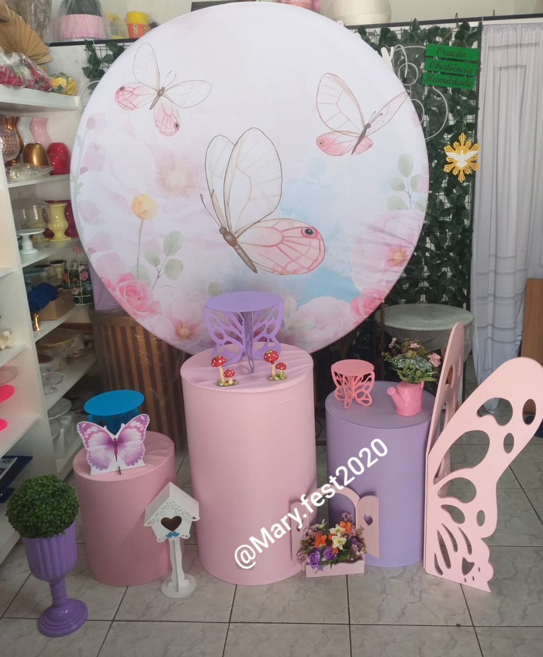 Borboleta Rosa - Mary.fest_