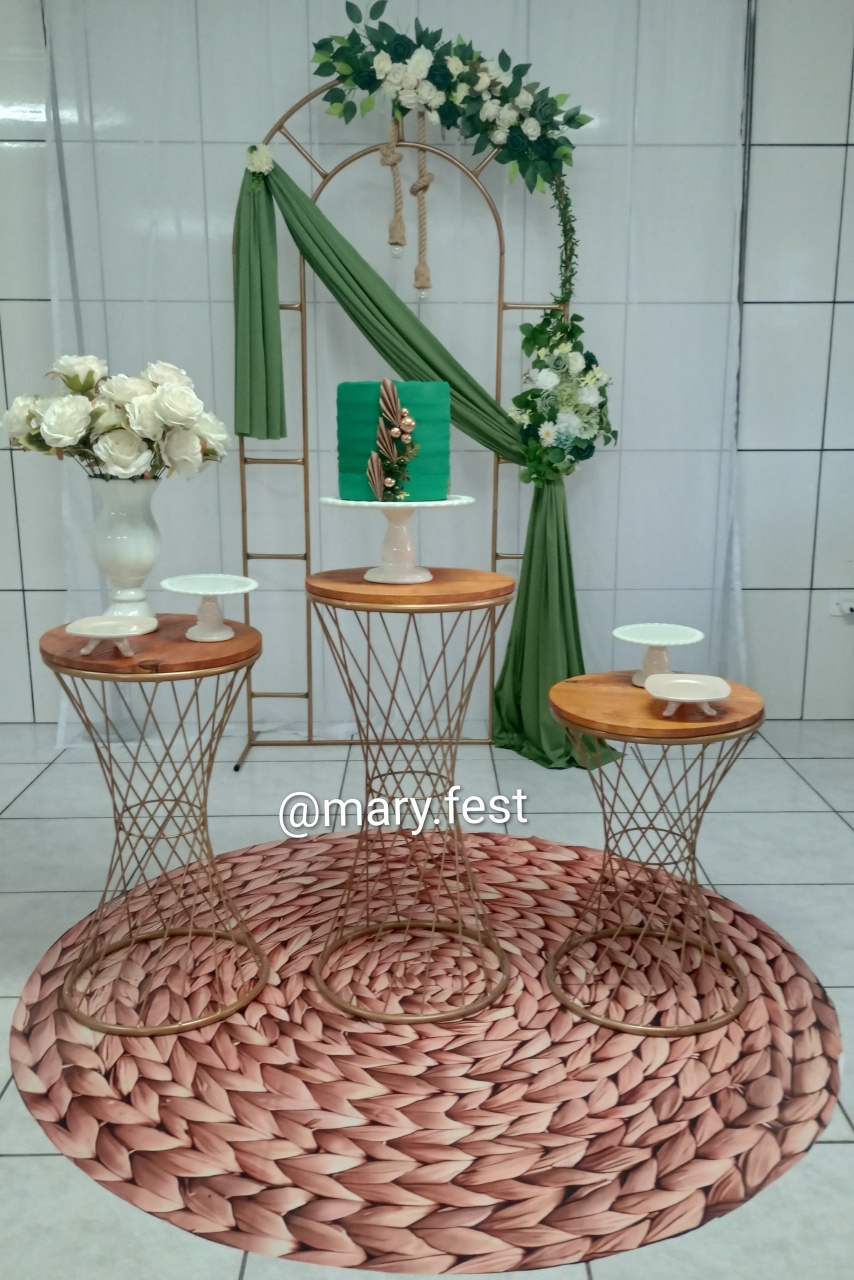 Kit Adulto Verde E Dourado - Mary.fest_
