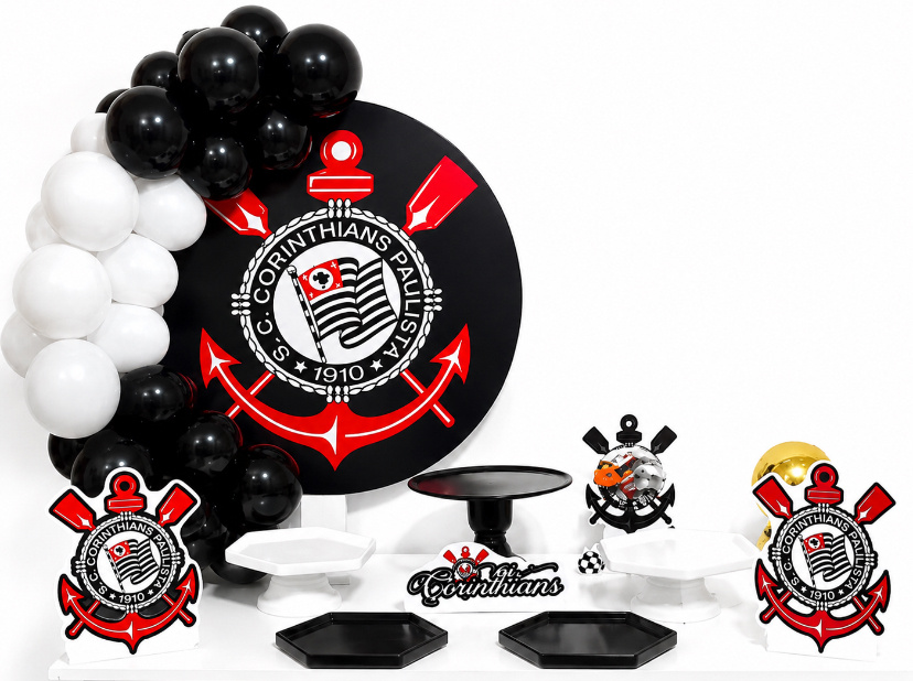 Kit Prata Corinthians Fm - Ki_decoração 