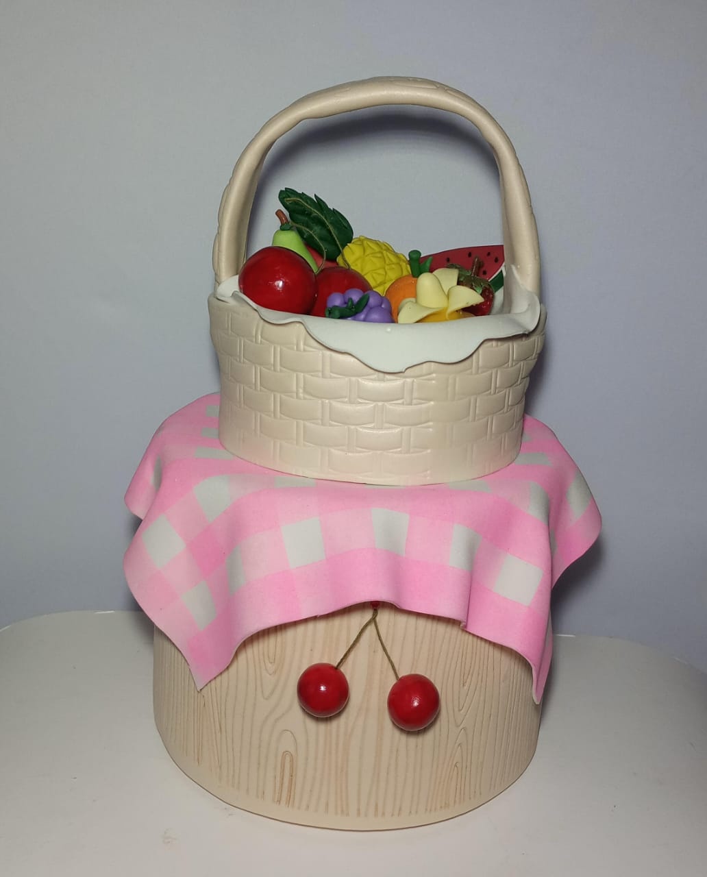 Bolo Fake Frutinhas - Ki_decoração 