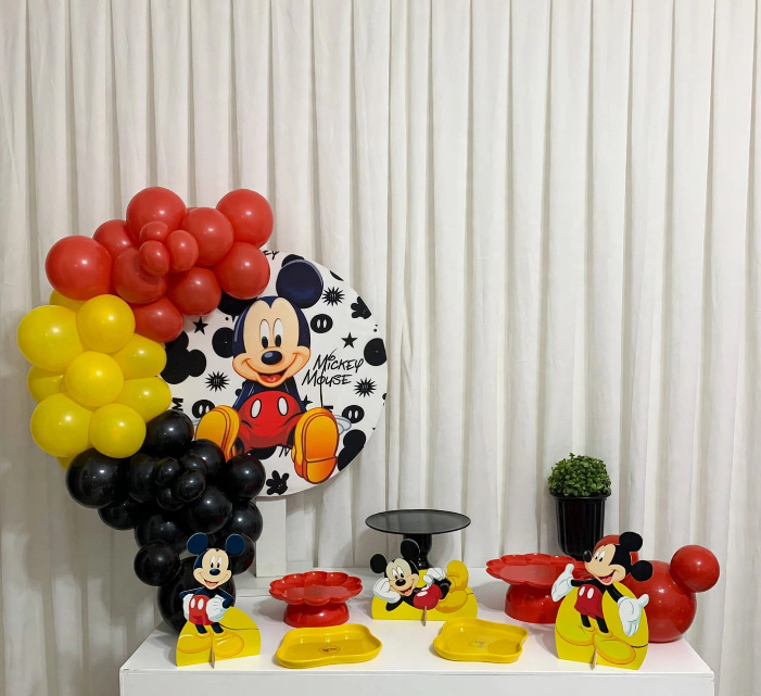 Kit Mickey 1 (Prata) - Ki_decoração 