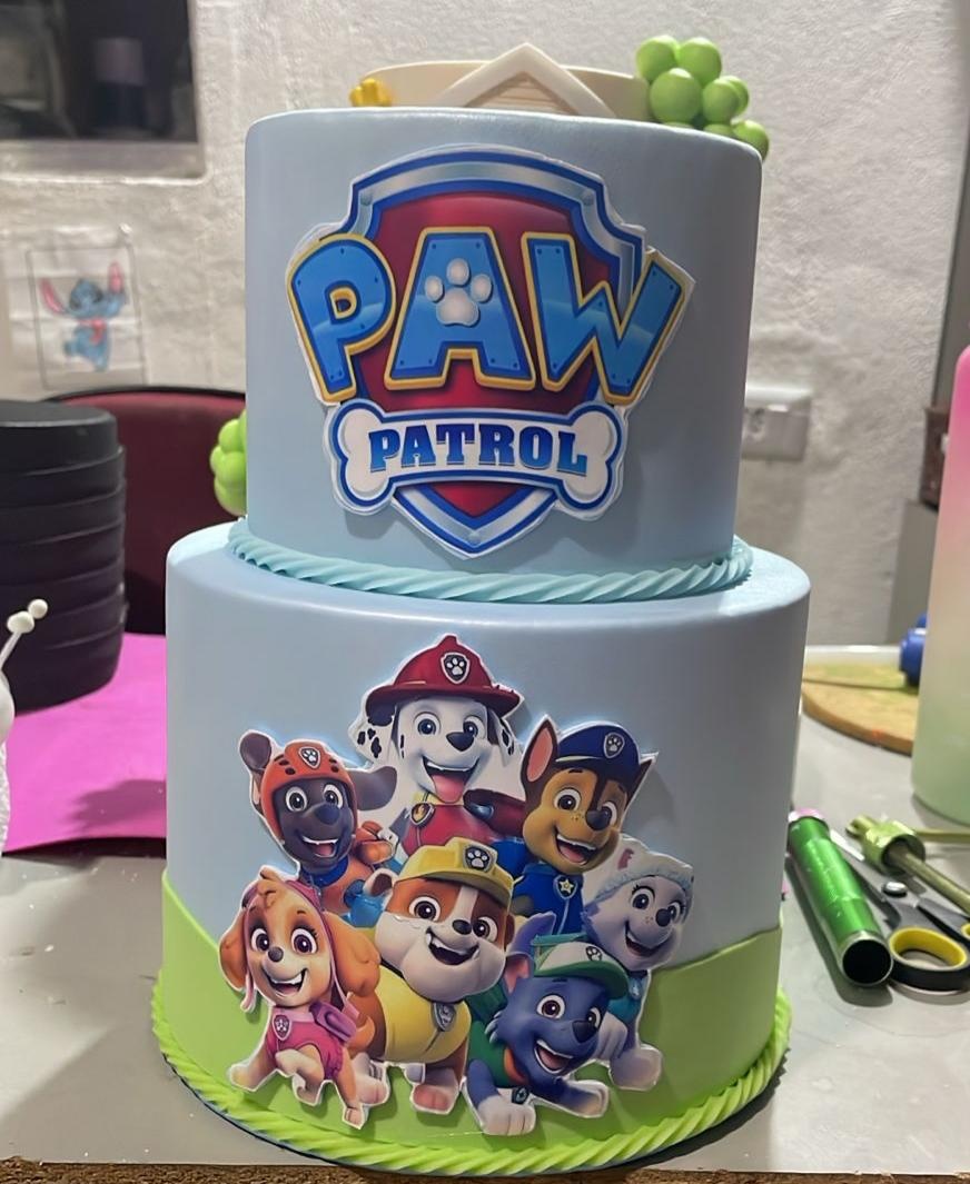Bolo Fake Patrulha Canina - Ki_decoração 