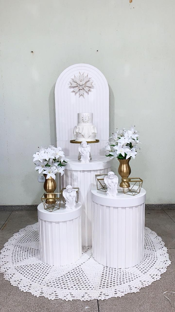 Kit Batizado Painel Frisado - Ki_decoração 
